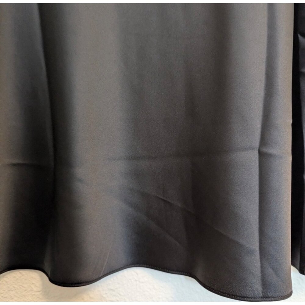 Mango Womens Black Midi Skirt, new with tags, XS Satin Finish Elegant A-Line Sty - Picture 3 of 5